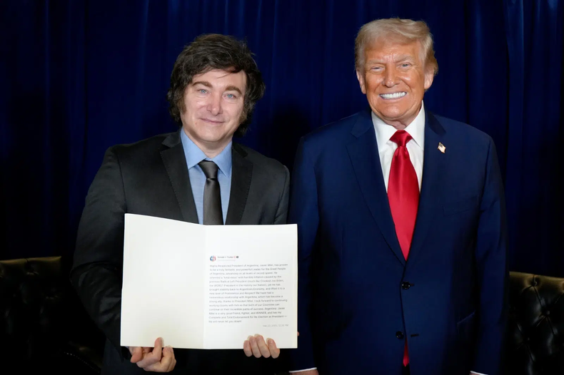 Javier Milei y Donald Trump